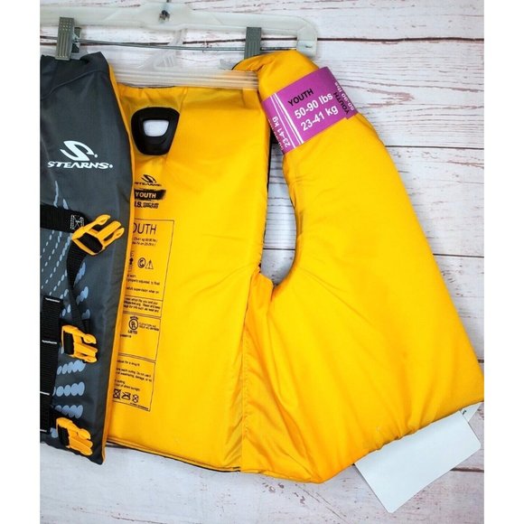 Stearns Infinity Series Coastguard Approved Antimicrobial Youth 50-90Lb Lifevest - Picture 6 of 12